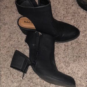 Open Back Heeled Boots Size 7.5